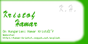 kristof hamar business card